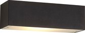 FLUO Wandlicht sat.zwart 250mm R7s 118mm 10W LED WW dimbaar