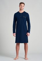 Blauw katoenen heren nachthemd