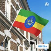 vlag Ethiopië 100x150cm - Spunpoly