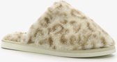 Thu!s dames pantoffels met luipaardprint - Wit - Maat 40 - Sloffen