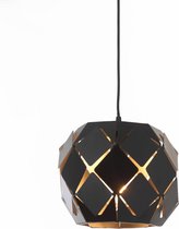 MEO Nardo Hanglamp - Eetkamer & Woonkamer Lamp - Metalen Kap - Modern en Klassiek Interieur - Zwart