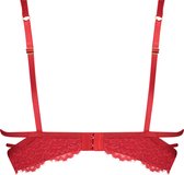 Hunkemöller Dames Lingerie Niet-voorgevormde longline beugel bh Eve  - Rood - maat D75