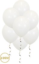 Witte Helium Ballonnen 2024 NYE Verjaardag Versiering Feest Versiering Ballon Bruiloft Wit Decoratie - 100 Stuks