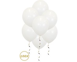 Witte Helium Ballonnen 2024 NYE Verjaardag Versiering Feest Versiering Ballon Bruiloft Wit Decoratie - 100 Stuks