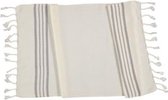 Kleine Hamamdoek Krem Sultan Natural Taupe 100x50cm - 100x50cm - dunne katoenen handdoek - sneldrogende saunahanddoek (niet geschikt als lendendoek)