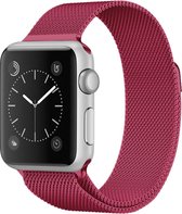 Mobigear Milanese Roestvrij Staal Bandje Geschikt voor Apple Watch Series 4 (44mm) - Magenta