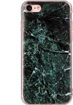 Apple iPhone 7 Hoesje - Mobigear - Marble Serie - TPU Backcover - Groen - Hoesje Geschikt Voor Apple iPhone 7