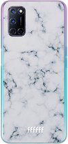 6F hoesje - geschikt voor OPPO A72 -  Transparant TPU Case - Classic Marble #ffffff