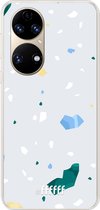 6F hoesje - geschikt voor Huawei P50 -  Transparant TPU Case - Terrazzo N°2 #ffffff