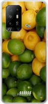 6F hoesje - geschikt voor OPPO A94 5G -  Transparant TPU Case - Lemon & Lime #ffffff