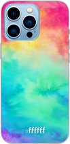 6F hoesje - geschikt voor iPhone 13 Pro - Transparant TPU Case - Rainbow Tie Dye #ffffff