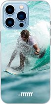 6F hoesje - geschikt voor iPhone 13 Pro Max - Transparant TPU Case - Boy Surfing #ffffff