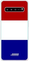 6F hoesje - geschikt voor Samsung Galaxy S10 5G -  Transparant TPU Case - Nederlandse vlag #ffffff