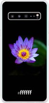 6F hoesje - geschikt voor Samsung Galaxy S10 5G -  Transparant TPU Case - Purple Flower in the Dark #ffffff