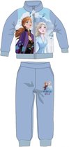 Disney Frozen set joggingpak / trainingspak / vrijetijdspak - Vest + Broek  - Lichtblauw - Maat 116 (maatlabel 122)