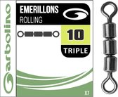 Garbolino Streamline Micro Triple Rolling Swivel (7 pcs) - Maat : 12