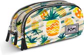 Oh My Pop! 3 vaks Etui - Pencil case - Ananas - 32 pennenlussen - 22 x 10 x 8 cm