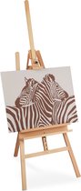 Relaxdays schildersezel groot - verstelbaar - houten ezel - atelierezel - inklapbaar - xl
