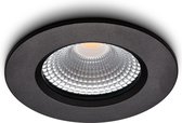 Ledisons LED Inbouwspots IP65 Zwart met Driver - Dimbaar - 3W 3000K Warm wit licht 240V 60 Stralingshoek >90 CRI Traploos Dimmen - Udis Zwart - Slechts 26MM inbouwdiepte! 5 jaar Ga