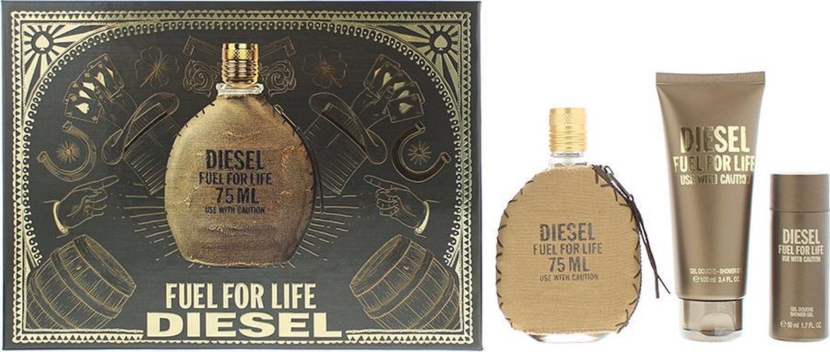 Diesel Fuel For Life 3 Piece Gift Set: Eau de Toilette 75 ml - Gel Shower  100 ml - Gel... | bol.com