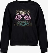 TwoDay dames sweater met tijgerkop - Zwart - Maat S