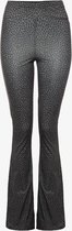 Jazlyn dames flared broek met luipaardprint - Groen - Maat XXL