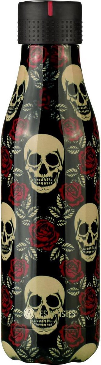 Les Artistes Paris - Drinkfles - Thermosfles - 500ml - Rose & Skull - LP-A8133
