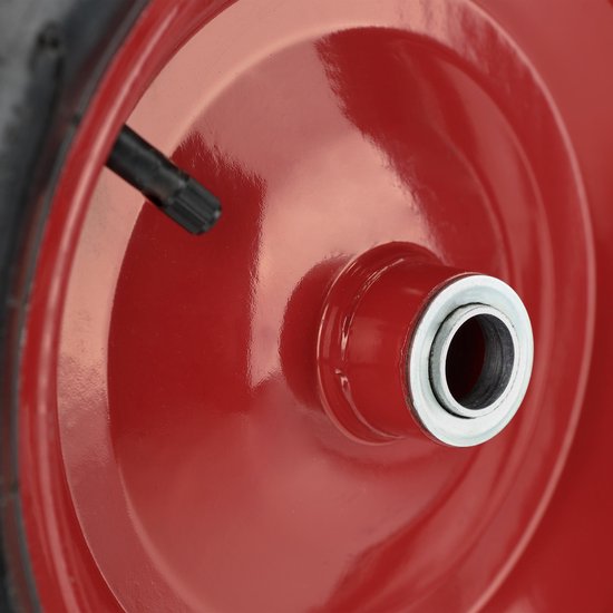 kruiwagenwiel - 4.80-4.00-8 - luchtband - 39 cm - stalen velg - tot 120 kg - zwart-rood van Merkloos	 — afbeelding 2