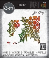 Sizzix Thinlits Snijmal Set - Holly Pieces - 4 stuks