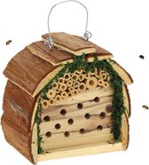 Relaxdays insectenhotel klein - hout - nestkast insecten - bijenhotel - insectenhuis tuin