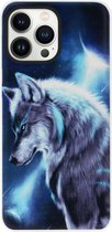 ADEL Siliconen Back Cover Softcase Hoesje voor iPhone 13 Pro Max - Wolf
