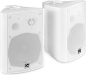 Speakerset Bluetooth - Power Dynamics DS65MW - Met mp3 speler en muurbeugels - Wit