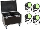 Eurolite verlichting - Spots - Verlichting - Theater - Set 4x LED COB 200 RGB+WW + Case with wheels