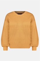 DEELUXE Effen trui met pofmouwen ADELAIDE Caramel