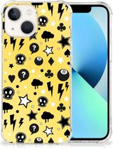 Case iPhone 13 GSM Hoesje met doorzichtige rand Punk Yellow