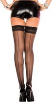 Naadkousen Met Cuban Heel - Zwart - Sexy Lingerie & Kleding - Beenmode - Dames Lingerie - Kousen