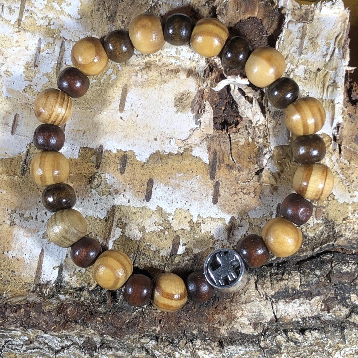 GoedeDoelen.Shop | Armband Woodydog | Honden Armband | Statement Armband | Polsmaat 18 cm | Rescue Paws | Dierenwelzijn | Cadeau | Uniek | Handgemaakt | Wellness-House