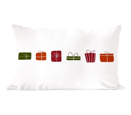 Sierkussens - Kussentjes Woonkamer - 50x30 cm - Cadeaus - Kerst - Wit - Kerstversiering - Kerstdecoratie voor binnen - Woonkamer