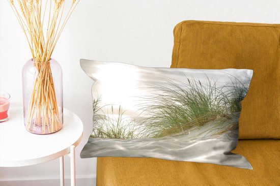 Sierkussen Mer des Wadden pour l'intérieur - Dunes de sable de la mer des Wadden - 50x30 cm - Coussin intérieur rectangulaire en coton