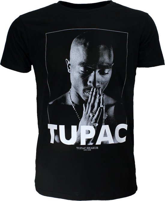 2PAC Tupac Praying T-Shirt Zwart - Officiële Merchandise | bol.com