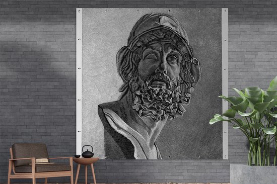 Tuin poster Een illustratie van Ajax - 200x200 cm - Tuindoek - Buitenposter