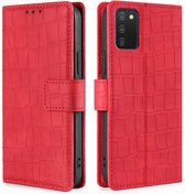 Croc Book Case - Samsung Galaxy A03s Hoesje - Rood