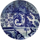 Kitchen trend - servies - dinerbord -  blauw - aardewerk - 30 cm rond