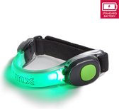 Reflectie LED armband groen incl batterijen, waterdicht
