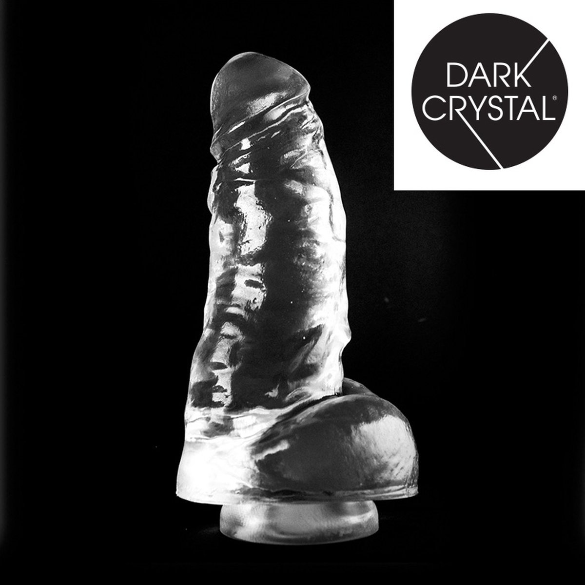 Goedkoopste Dark Crystal XXL Dildo met zuignap 25,5 x 7,5 cm - transparant