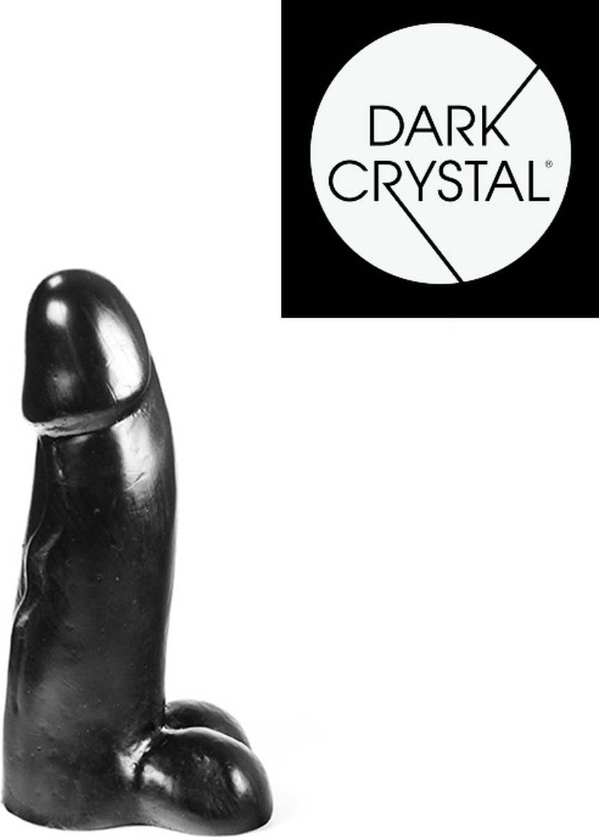 Goedkoopste Dark Crystal Dildo met noppen 21 x 6 cm - zwart