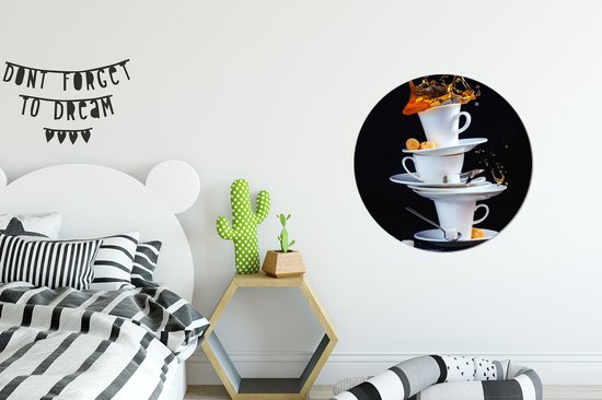 Cercle mural - Cercle mural - Porcelaine en équilibre - Aluminium - ⌀ 60 cm - Intérieur et extérieur