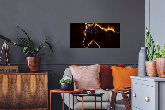 Stickers Stickers muraux - Cheval - Contour - Léger - 80x40 cm - Film adhésif