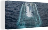 Tableau sur toile Un sous-marin plongeant dans l'océan - 80x40 cm - Décoration murale
