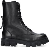 Wysh Zoe Veterboots - Laarzen Met Veters - Meisjes - Zwart - Maat 40